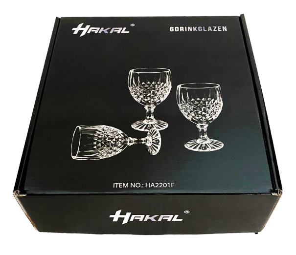 Stevige Cocktail-drinkglazen - Wijnglas - Gin Tonic Glazen- 6 stuks - 30 cl