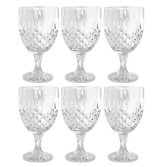 Stevige Cocktail-drinkglazen - Wijnglas - Gin Tonic Glazen- 6 stuks - 30 cl