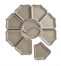 9 delig serveer set melamine